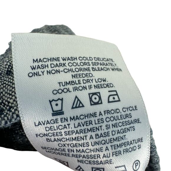 Lands' End 100% Linen Gray Elastic Waist High Rose Cropped Casual Pants Size 10 - Picture 9 of 9